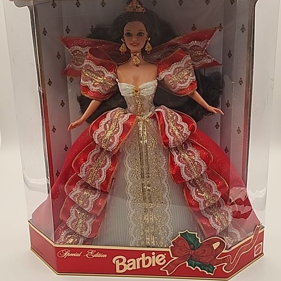 Happy Holidays 1997 10th Anniversary Special Edition Barbie Doll Mattel #17832 - Picture 3 of 11